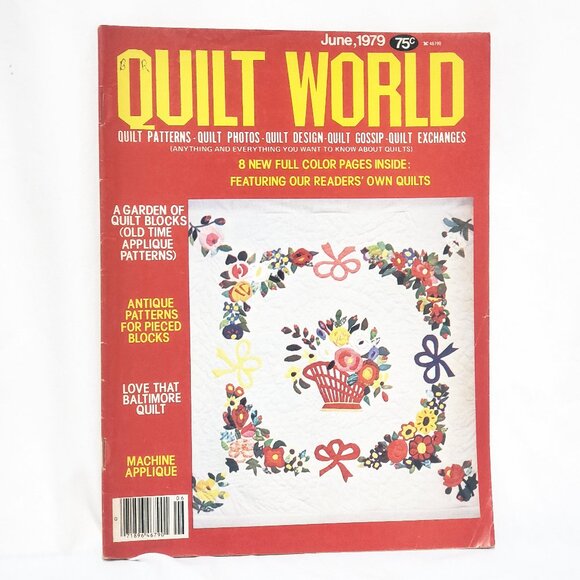 Quilt World Magazine June 1979 Garden Blocks Love Baltimore Bachelors Puzzle - Picture 1 of 12